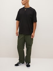 Khaki Green EDIT Parachute Cargo Trousers - Image 2 of 12