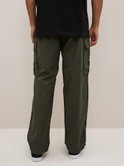 Khaki Green EDIT Parachute Cargo Trousers - Image 4 of 12
