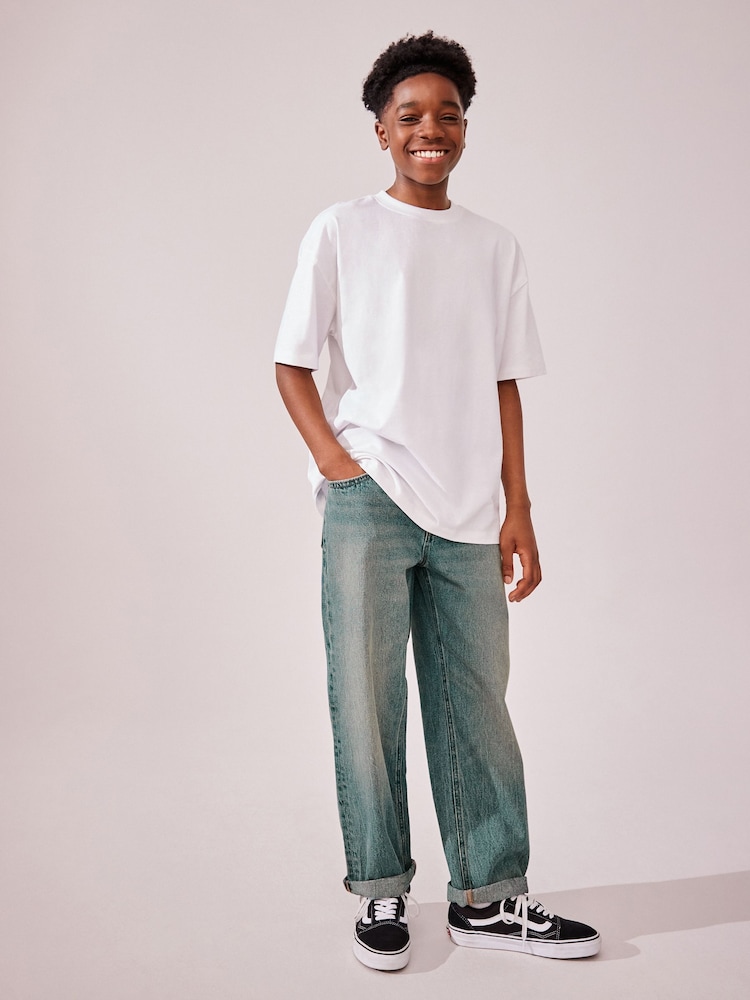 Blue Tint Wide Fit Authentic Jeans (3-16yrs) - Image 3 of 8