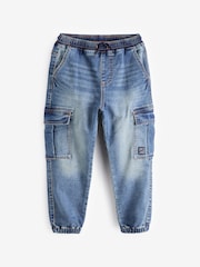 Vintage Blue Cargo Jeans With Elasticated Waist (3-16yrs) - Image 1 of 3