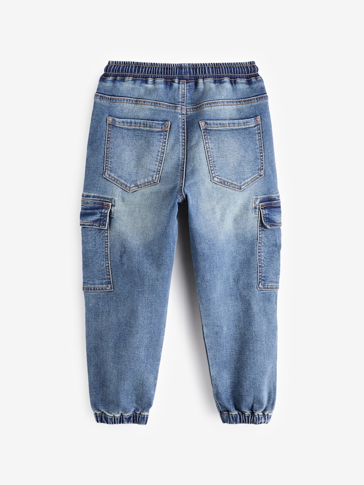 Vintage Blue Cargo Jeans With Elasticated Waist (3-16yrs) - Image 2 of 3