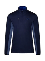 Ted Baker Sport Blue Rorry Half Zip Golf Mid Layer Fleece - Image 1 of 3