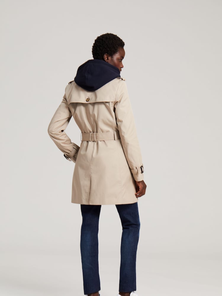 Tommy Hilfiger Camel Brown Heritage Single Breasted 100% Cotton Trench Coat - Image 3 of 9