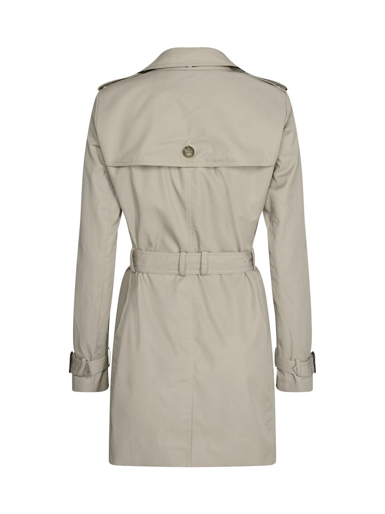 Tommy Hilfiger Camel Brown Heritage Single Breasted 100% Cotton Trench Coat - Image 8 of 9