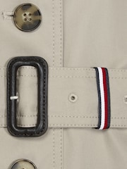 Tommy Hilfiger Camel Brown Heritage Single Breasted 100% Cotton Trench Coat - Image 9 of 9