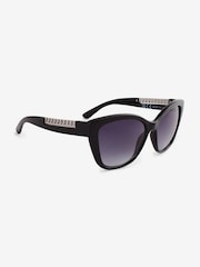 Black Chain Detail Cat Eye Sunglasses - Image 3 of 6