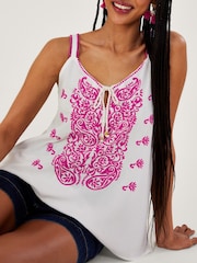 Monsoon Pink Embroidered Cami Top - Image 3 of 4