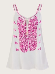 Monsoon Pink Embroidered Cami Top - Image 4 of 4