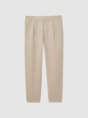 Reiss Stone Pact Slim Fit Cotton-Linen Trousers - Image 2 of 5
