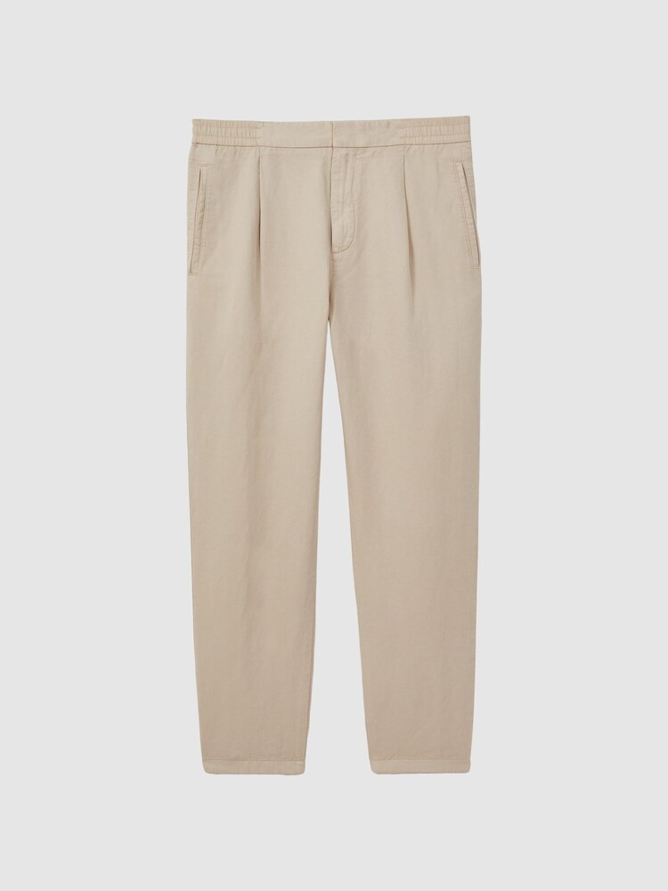 Reiss Stone Pact Slim Fit Cotton-Linen Trousers - Image 2 of 5