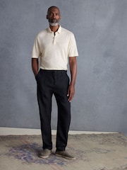 Ecru Signature 100% Linen Polo Shirt - Image 2 of 8