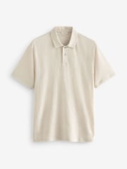 Ecru Signature 100% Linen Polo Shirt - Image 6 of 8