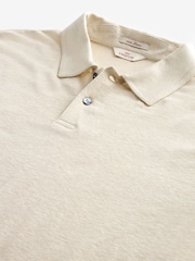 Ecru Signature 100% Linen Polo Shirt - Image 8 of 8