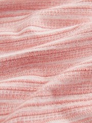 Pink Textured 100% Cotton Polo Shirt - Image 8 of 8