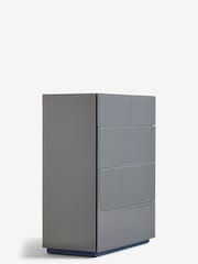 Grey Sloane Glass 5 Drawer Collection Luxe Chest of Drawers - Image 3 of 6