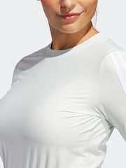 adidas Golfa Womens Light Green Ultimate 365 Twistknit Long-Sleeve Top - Image 5 of 7