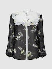Florere Sheer Floral Blouse - Image 2 of 5