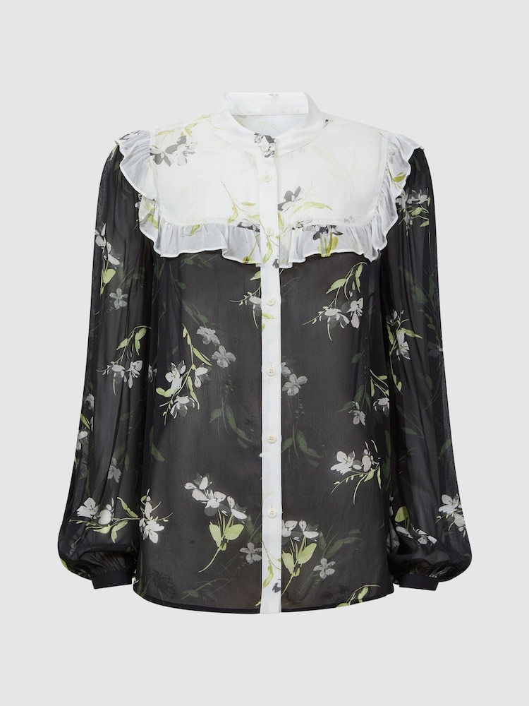 Florere Sheer Floral Blouse - Image 2 of 5