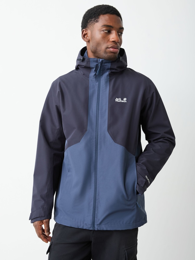 Jack Wolfskin Blue Stonetrail 3-in-1 Waterproof Jacket - Image 1 of 4 Jack Wolfskin Blue Stonetrail 3-in-1 Waterproof Jacket - Image 1 of 4