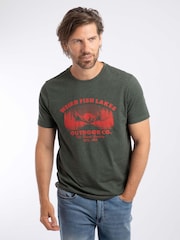 Weird Fish Green Lakes Front Print Graphic T-Shirt - Image 1 of 6