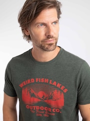Weird Fish Green Lakes Front Print Graphic T-Shirt - Image 2 of 6