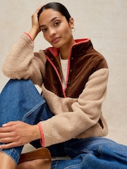 White Stuff Natural Borg Half Placket Sweat Top - Image 2 of 7