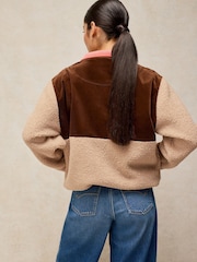 White Stuff Natural Borg Half Placket Sweat Top - Image 4 of 7