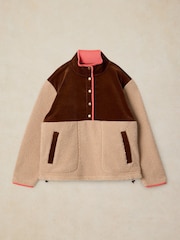 White Stuff Natural Borg Half Placket Sweat Top - Image 6 of 7