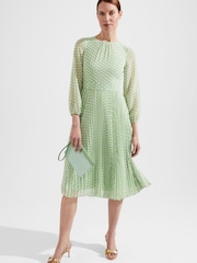 Hobbs Green Petite Salma Dress - Image 3 of 4
