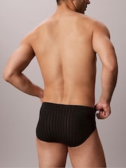 Calvin Klein תחתוני בריף - בד כותנה עם כיתוב, דגם Heritage - תמונה 2 מתוך 4