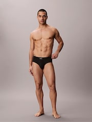 Calvin Klein תחתוני בריף - בד כותנה עם כיתוב, דגם Heritage - תמונה 3 מתוך 4