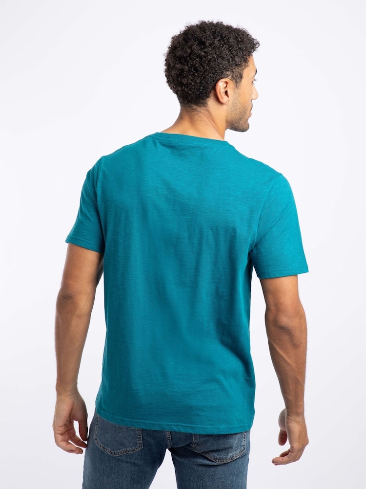 Weird Fish Blue Fished Branded Cotton T-Shirt - Image 2 of 6 Weird Fish Blue Fished Branded Cotton T-Shirt - Image 2 of 6
