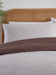 Appletree Brown Biscay 100% Cotton Duvet Cover Set - Image 2 of 4