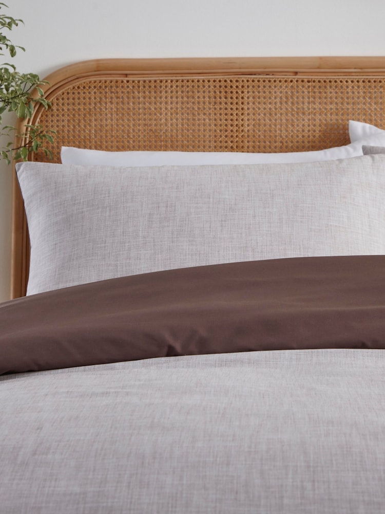 Appletree Brown Biscay 100% Cotton Duvet Cover Set - Image 2 of 4