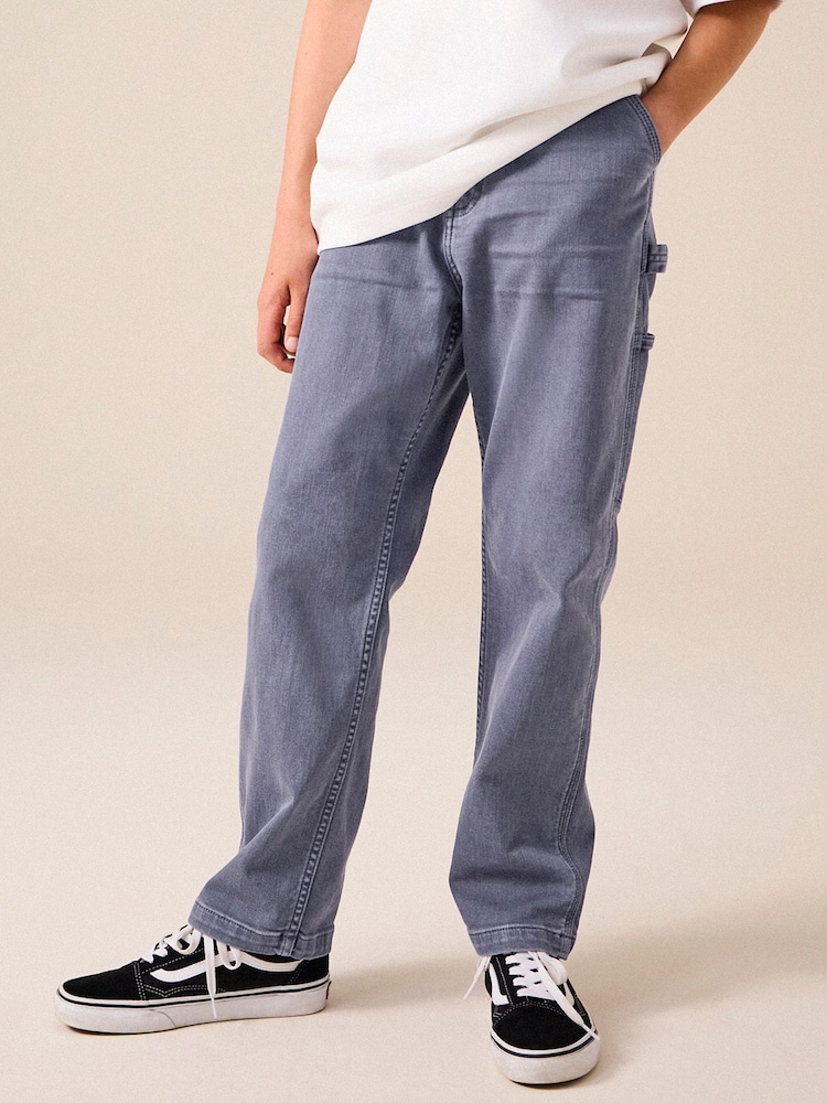 Navy Blue Denim Carpenter 100% Cotton Jeans (3-16yrs) - Image 1 of 7