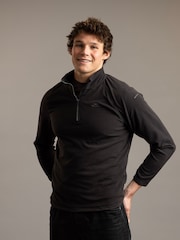 Negro - Polar de microfibra con cremallera corta Blackford de Trespass - Imagen 1 de 5