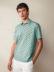 Green Turtle Print Polo Shirt - Image 4 of 8