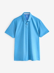 Blue Gecko Print Polo Shirt - Image 6 of 8