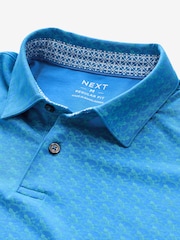 Blue Gecko Print Polo Shirt - Image 7 of 8