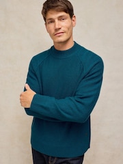 White Stuff Green Milton Mock Neck Jumper - Image 1 of 6