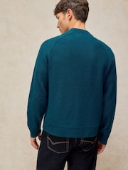 White Stuff Green Milton Mock Neck Jumper - Image 2 of 6