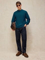 White Stuff Green Milton Mock Neck Jumper - Image 4 of 6