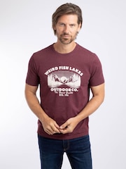 Weird Fish Red Lakes Front Print Graphic T-Shirt - Image 1 of 6