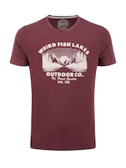 Weird Fish Red Lakes Front Print Graphic T-Shirt - Image 5 of 6