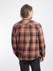 Weird Fish Blue Broxton Long Sleeve Herringbone Check Shirt - Image 2 of 6