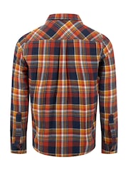 Weird Fish Blue Broxton Long Sleeve Herringbone Check Shirt - Image 6 of 6