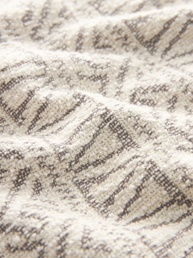 Neutral/White Textured Print Polo Shirt - Image 9 of 9