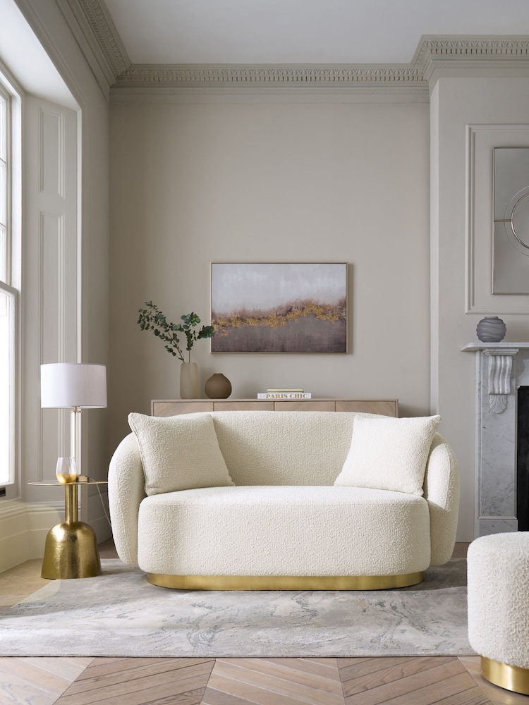 Lipsy Off White Snug Boucle Laurel 2 Seater Sofa - Image 2 of 8