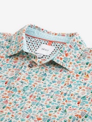 White Drinks Print Polo Shirt - Image 7 of 8