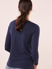 Navy Long Sleeve Crew Neck Top - Image 3 of 8